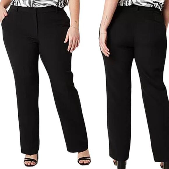 Worthington Women’s 2 Pair Pants Modern Fit Mid Rise Olive Green Tan Size 18 - Picture 10 of 10